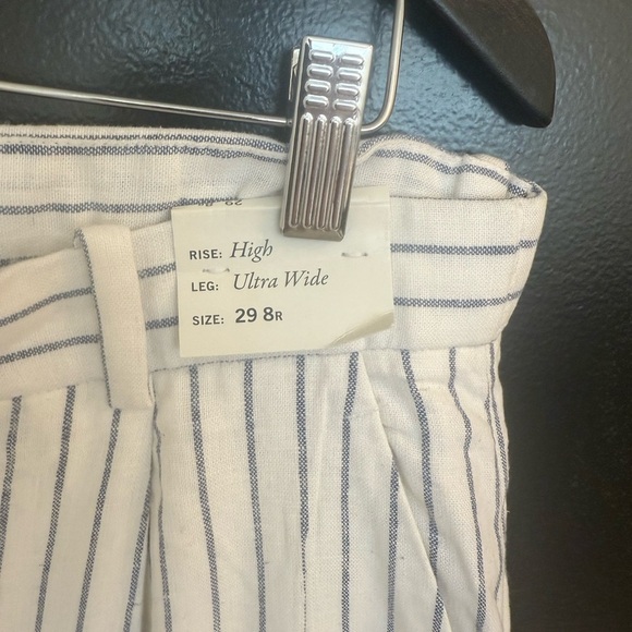 Abercrombie & Fitch 8R (29)NWT Sloane linen blend ultra Wide Leg high waist pant - Picture 8 of 16